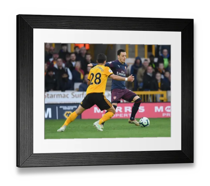 Framed Print : Mesut Ozil Faces Pressure: Wolverhampton Wanderers vs. Arsenal FC, Premier League 2018-19 Framed Print : Mesut Ozil Faces Pressure: Wolverhampton Wanderers vs. Arsenal FC, Premier League 2018-19