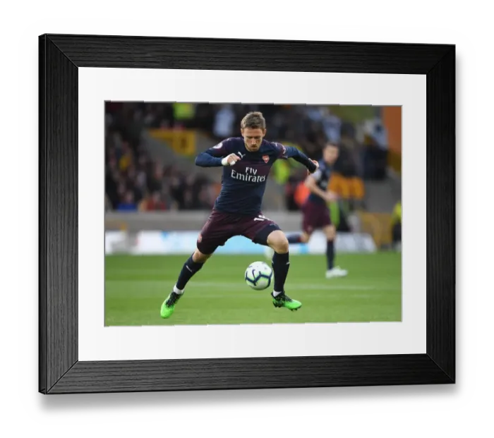 Framed Print : Nacho Monreal Focuses in Wolverhampton Wanderers vs Arsenal FC Premier League Clash Framed Print : Nacho Monreal Focuses in Wolverhampton Wanderers vs Arsenal FC Premier League Clash
