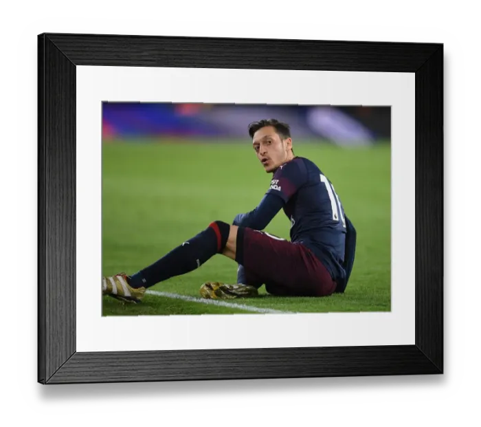 Framed Print : Mesut Ozil in Action: Arsenal vs. Wolverhampton Wanderers, Premier League 2018-19