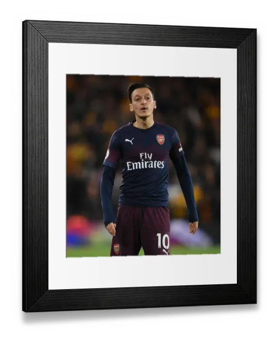 Framed Print : Mesut Ozil in Action: Arsenal vs. Wolverhampton Wanderers, Premier League 2018-19