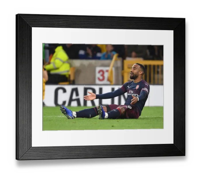 Framed Print : Arsenal's Alex Lacazette in Action Against Wolverhampton Wanderers - Premier League 2018-19 Framed Print : Arsenal's Alex Lacazette in Action Against Wolverhampton Wanderers - Premier League 2018-19