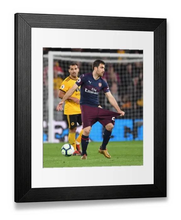 Framed Print : Sokratis in Action: Arsenal vs. Wolverhampton Wanderers, Premier League 2018-19