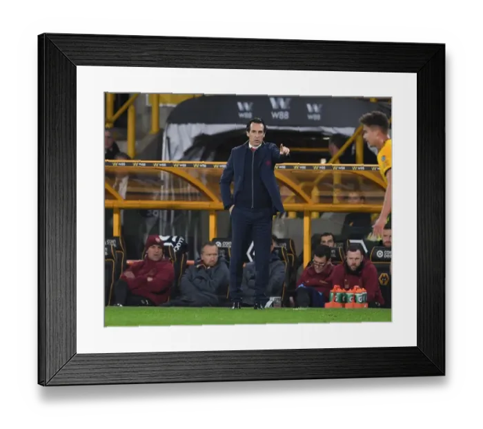 Framed Print : Unai Emery Leads Arsenal Against Wolverhampton Wanderers in Premier League Clash (2018-19)