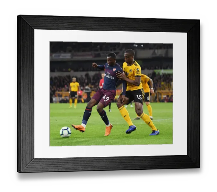 Framed Print : Arsenal's Aubameyang Faces Wolverhampton Wanderers in Premier League Clash
