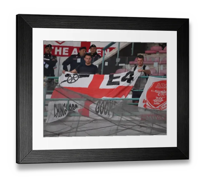 Framed Print : Arsenal Fans Gather Before Napoli Showdown in Europa League Quarterfinals, Naples 2019