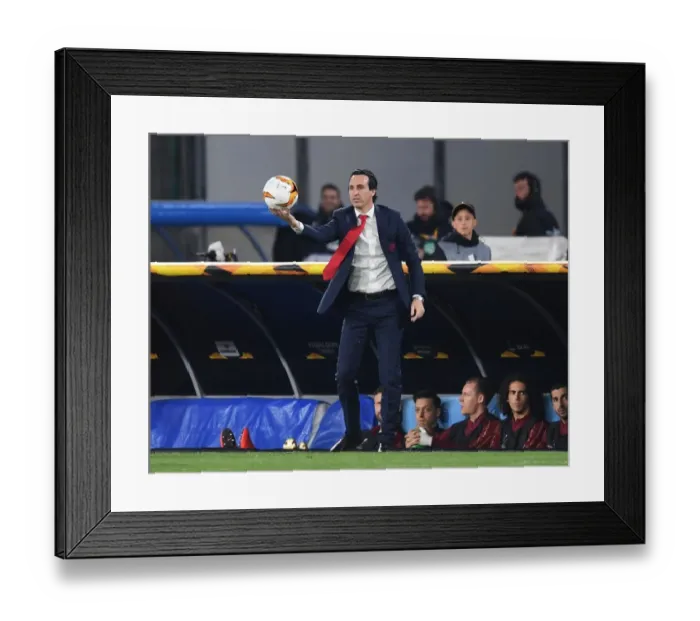 Framed Print : Unai Emery Leads Arsenal in Napoli Europa League Clash, 2018-19