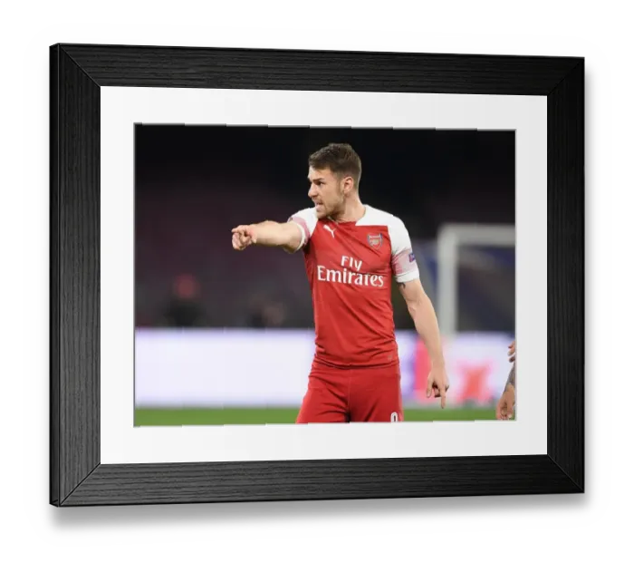 Framed Print : Aaron Ramsey Faces Off Against Napoli in Europa League Quarterfinals Framed Print : Aaron Ramsey Faces Off Against Napoli in Europa League Quarterfinals