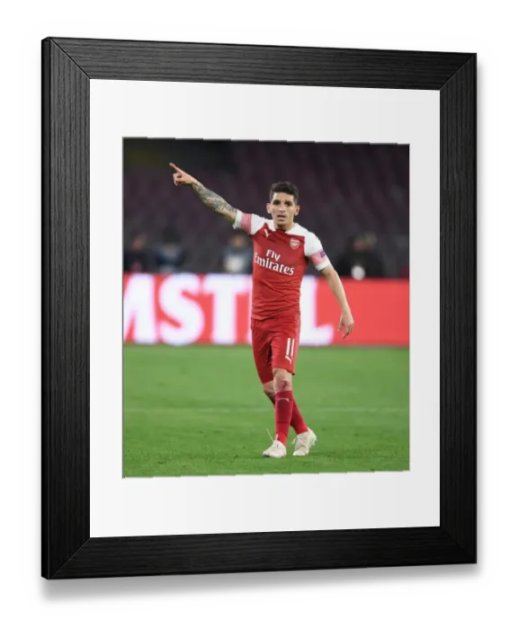 Framed Print : Lucas Torreira in Action: Arsenal vs. Napoli - UEFA Europa League Quarterfinal, Naples (2019) Framed Print : Lucas Torreira in Action: Arsenal vs. Napoli - UEFA Europa League Quarterfinal, Naples (2019)