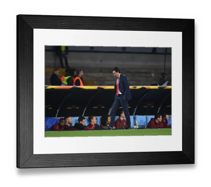 Framed Print : Unai Emery Faces Napoli in Europa League Quarterfinals, 2018-19