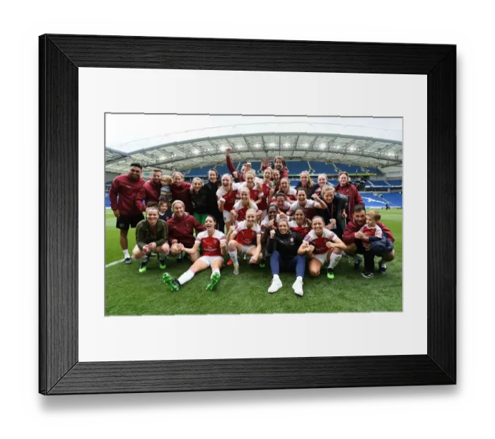 Framed Print : Arsenal Women Celebrate FA WSL Title Victory