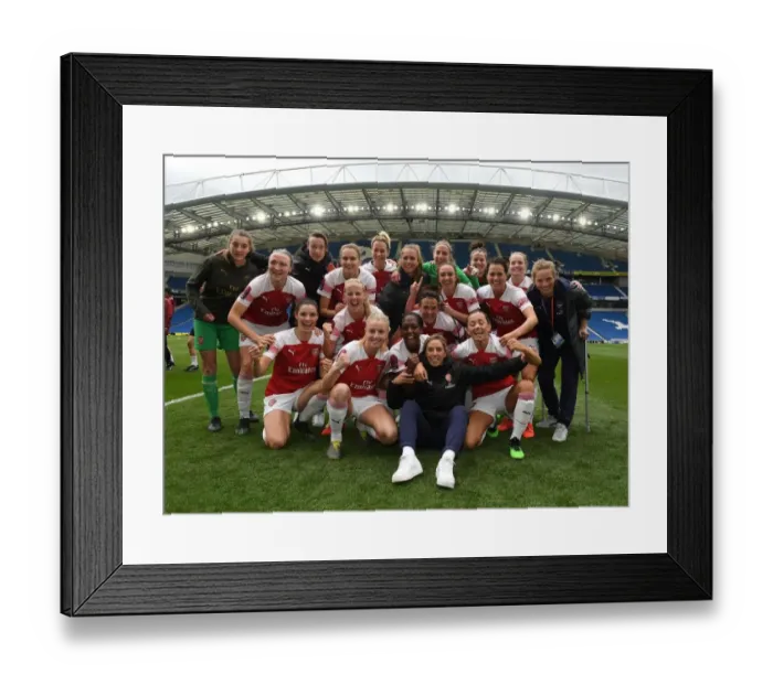 Framed Print : Arsenal Women Celebrate FA WSL Title Victory