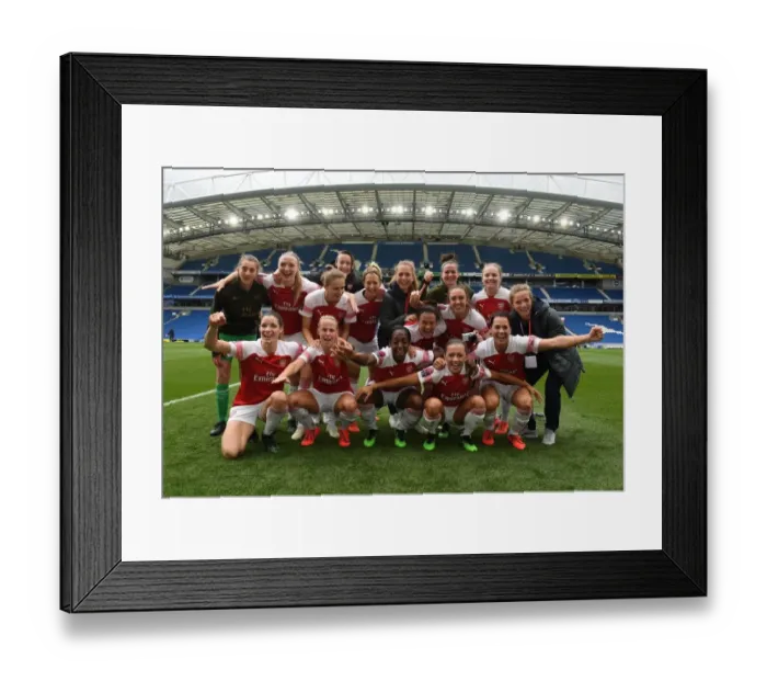Framed Print : Arsenal Women Celebrate FA WSL Victory over Brighton & Hove Albion