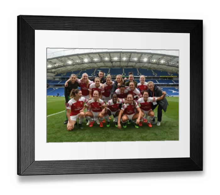 Framed Print : Arsenal Women Celebrate FA WSL Title Victory