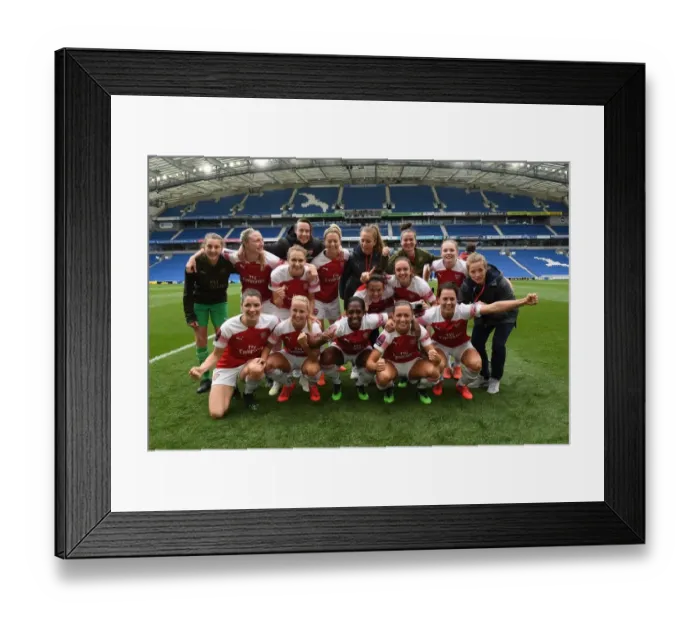 Framed Print : Arsenal Women Celebrate FA WSL Victory