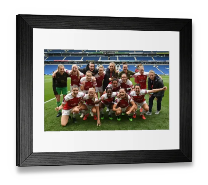 Framed Print : Arsenal Women Celebrate FA WSL Victory over Brighton & Hove Albion