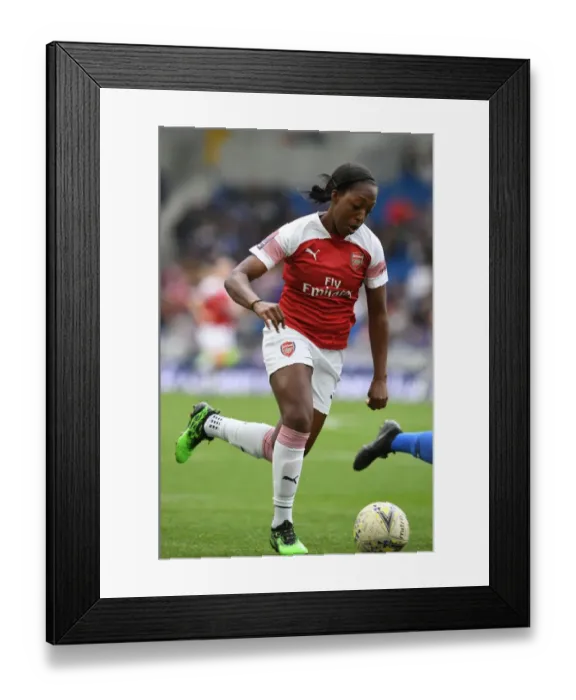 Framed Print : Danielle Carter in Action: Arsenal Women vs. Brighton & Hove Albion Women, FA WSL