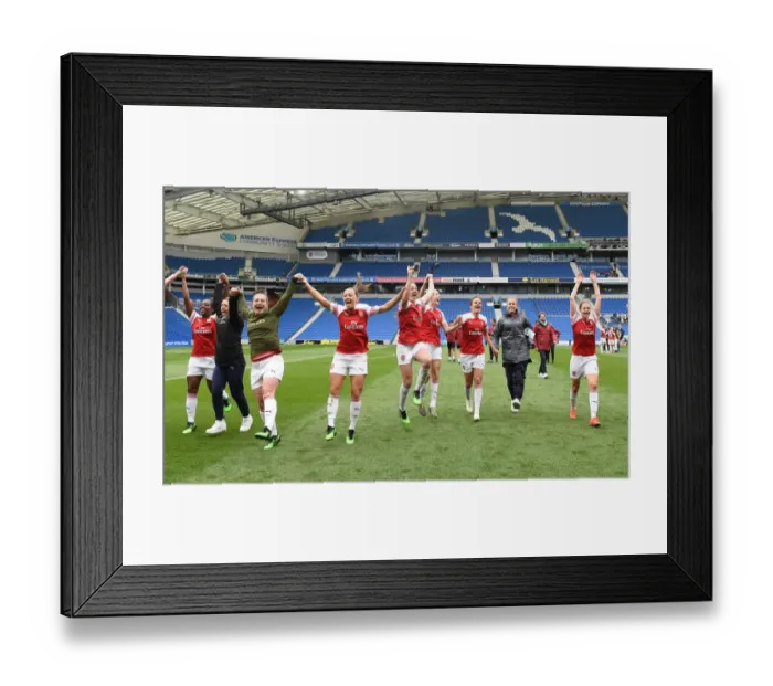 Framed Print : Arsenal Women Celebrate FA WSL Title Win: Danielle Carter, Jordan Nobbs, Emma Mitchell, Katie McCabe, Lisa Evans, Leah Williamson, Katrine Veje, Janni Arnth, Tabea Kemme, and Kim Little Framed Print : Arsenal Women Celebrate FA WSL Title Win: Danielle Carter, Jordan Nobbs, Emma Mitchell, Katie McCabe, Lisa Evans, Leah Williamson, Katrine Veje, Janni Arnth, Tabea Kemme, and Kim Little