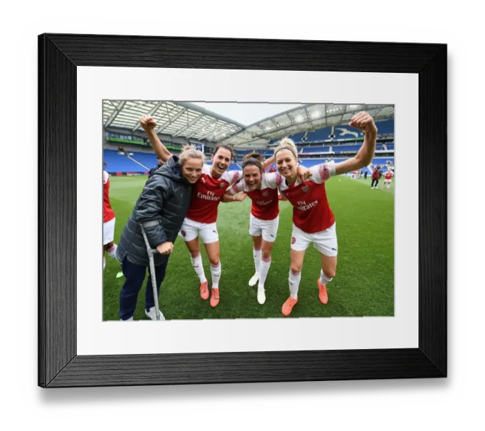 Framed Print : Arsenal Women Celebrate Historic League Title Win Over Brighton & Hove Albion