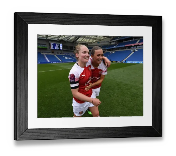 Framed Print : Arsenal Women Celebrate Historic League Title Win Against Brighton & Hove Albion