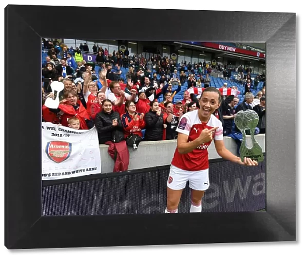 Celebration: Katie McCabe of Arsenal after Winning against Brighton & Hove Albion Women
