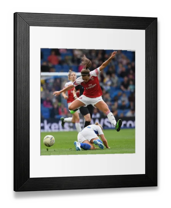 Framed Print : Clash of Stars: McCabe Leaps Over Buet in FA WSL Showdown Framed Print : Clash of Stars: McCabe Leaps Over Buet in FA WSL Showdown