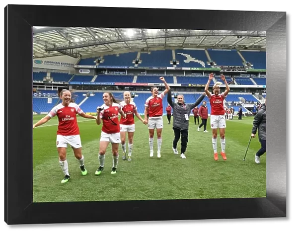 Arsenal Women Celebrate League Title Win Against Brighton & Hove Albion
