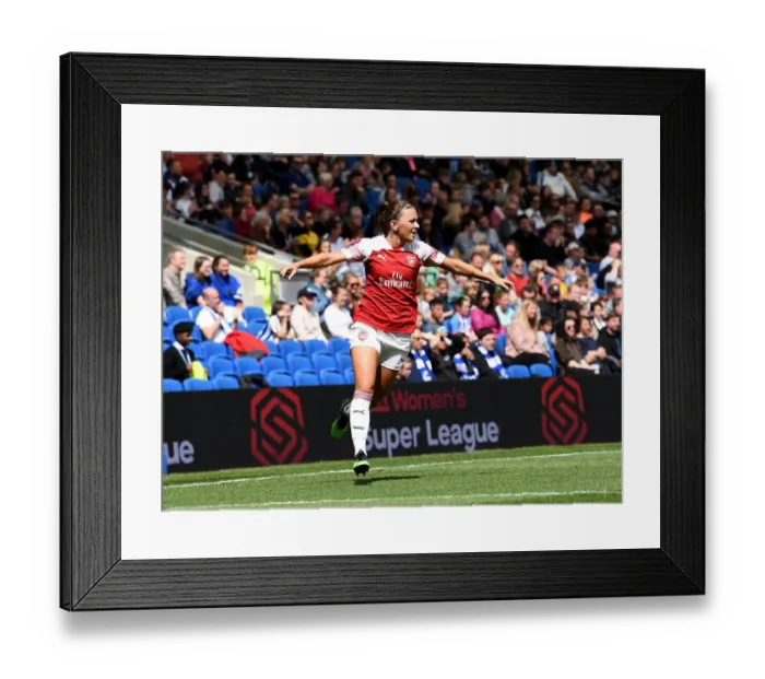 Framed Print : Katie McCabe Scores Arsenal's Second Goal in FA WSL Match Framed Print : Katie McCabe Scores Arsenal's Second Goal in FA WSL Match