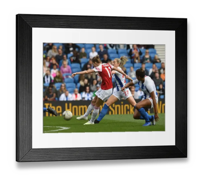Framed Print : Vivianne Miedema Scores for Arsenal Against Brighton & Hove Albion Women Framed Print : Vivianne Miedema Scores for Arsenal Against Brighton & Hove Albion Women