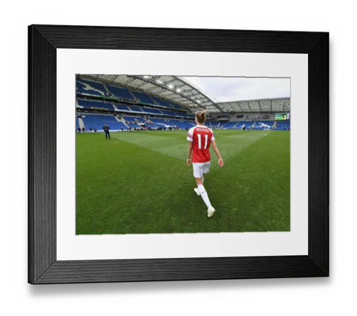 Framed Print : Vivianne Miedema's Emotional Moment after Arsenal's FA WSL Victory over Brighton & Hove Albion