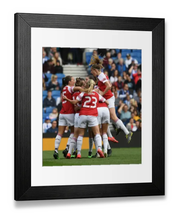Framed Print : Vivianne Miedema Scores Dramatic Goal: Arsenal Women Triumph Over Brighton & Hove Albion