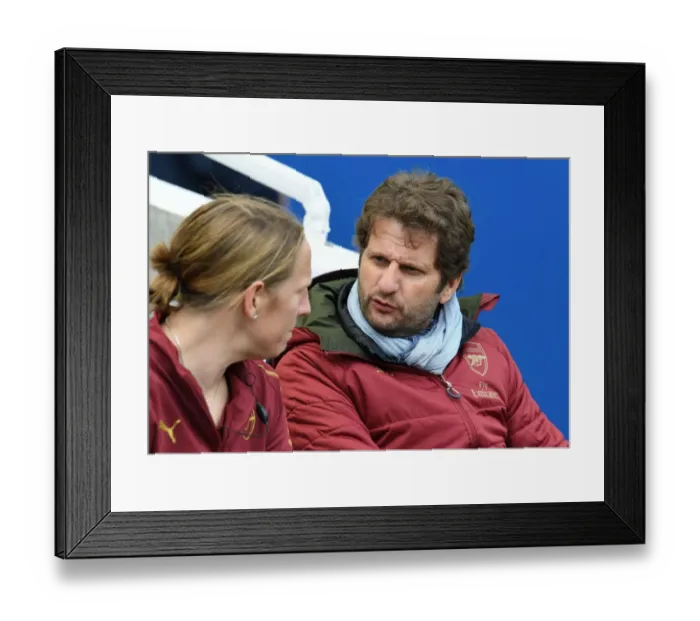 Framed Print : Joe Montemurro: Arsenal Women's Manager Gears Up for Brighton Showdown