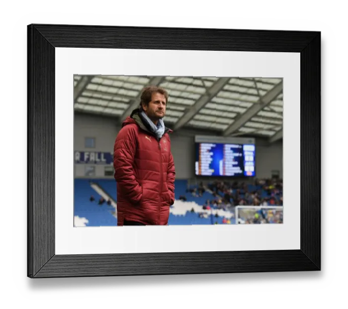 Framed Print : Joe Montemurro Leads Arsenal Women Against Brighton & Hove Albion in FA WSL Framed Print : Joe Montemurro Leads Arsenal Women Against Brighton & Hove Albion in FA WSL