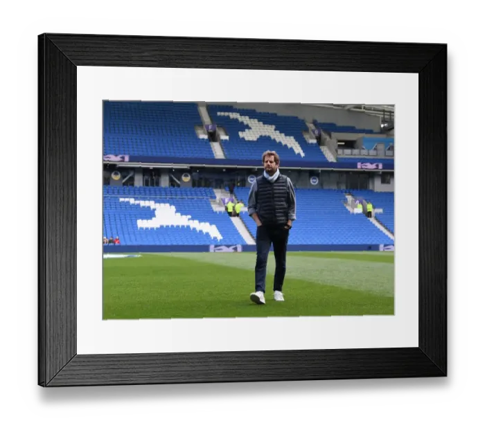 Framed Print : Joe Montemurro: Arsenal Women's Manager Ahead of Brighton & Hove Albion Clash