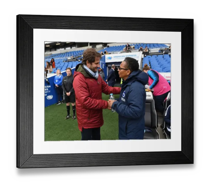Framed Print : Montemurro vs. Powell: A Clash of Titans in Arsenal Women's Football (2018-19)