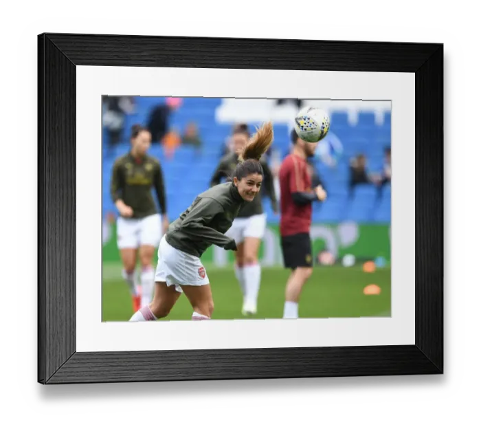 Framed Print : Danielle van de Donk: Arsenal Women Ready for Battle at Brighton & Hove Albion