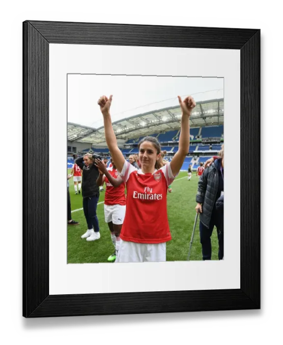 Framed Print : Danielle van de Donk Celebrates Arsenal's FA WSL Victory over Brighton & Hove Albion Women Framed Print : Danielle van de Donk Celebrates Arsenal's FA WSL Victory over Brighton & Hove Albion Women