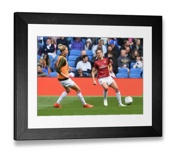 Framed Print : Arsenal Women: Katrine Veje and Janni Arnth Ready for Battle against Brighton & Hove Albion Women Framed Print : Arsenal Women: Katrine Veje and Janni Arnth Ready for Battle against Brighton & Hove Albion Women
