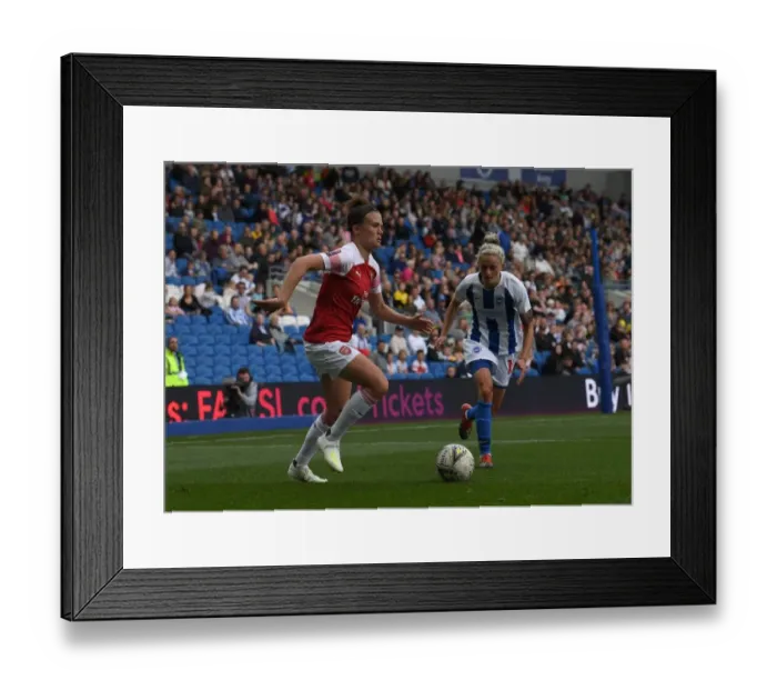 Framed Print : Clash of Defenders: Katrine Veje vs. Kate Natkiel - Brighton & Hove Albion Women vs. Arsenal Women, FA WSL