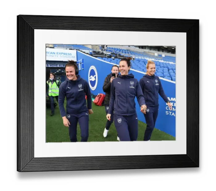 Framed Print : Arsenal Women: Katrine Veje, Viki Schnaderbeck, and Janni Arnth Prepare for Brighton Match Framed Print : Arsenal Women: Katrine Veje, Viki Schnaderbeck, and Janni Arnth Prepare for Brighton Match