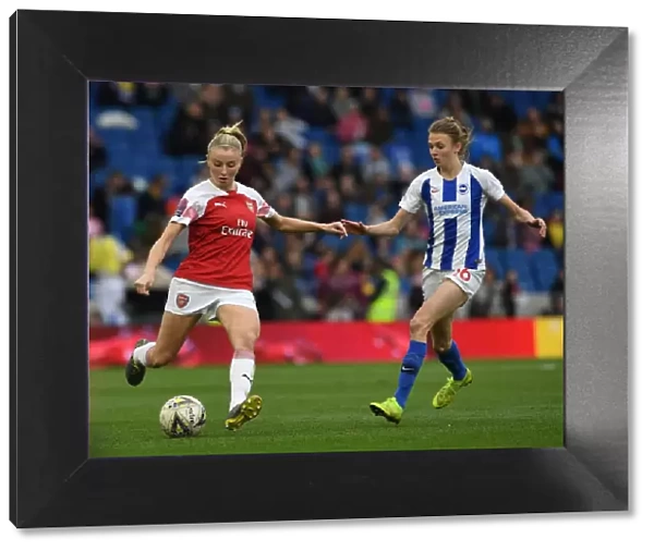 Leah Williamson vs Ellie Brazil: Intense Battle in FA WSL Match between Brighton & Arsenal Women