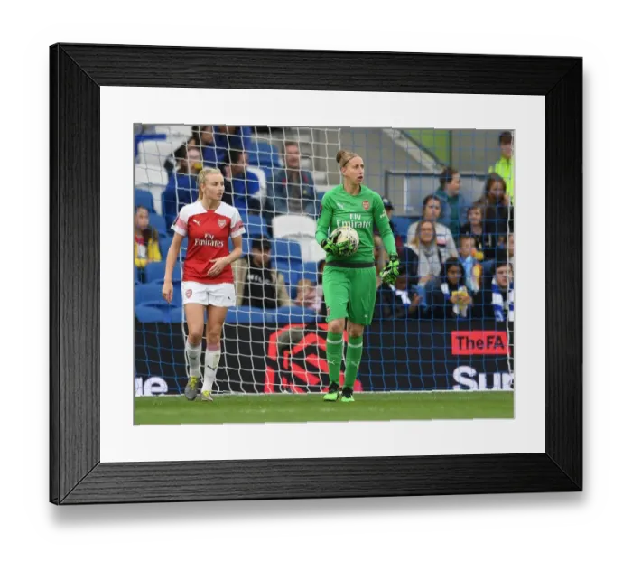 Framed Print : Arsenal's Leah Williamson and Sari van Veenendaal in Action against Brighton & Hove Albion Women