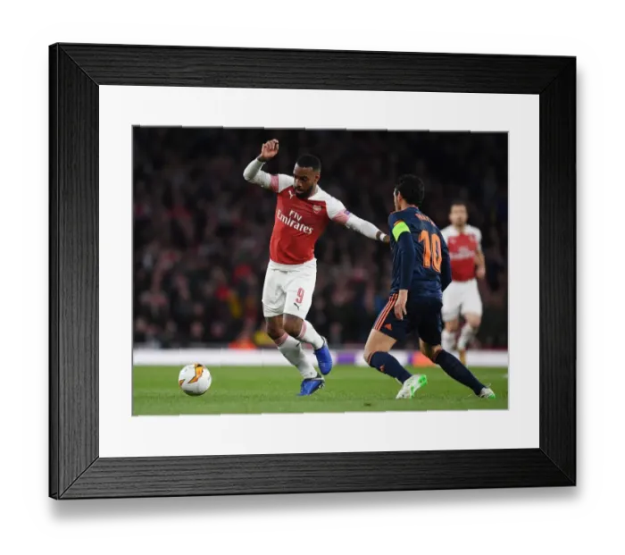 Framed Print : Arsenal vs Valencia: UEFA Europa League Semi-Final Showdown at Emirates Stadium, London, 2019 Framed Print : Arsenal vs Valencia: UEFA Europa League Semi-Final Showdown at Emirates Stadium, London, 2019