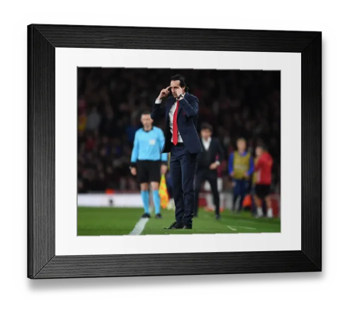 Framed Print : Unai Emery Leads Arsenal in UEFA Europa League Semi-Final Clash against Valencia Framed Print : Unai Emery Leads Arsenal in UEFA Europa League Semi-Final Clash against Valencia
