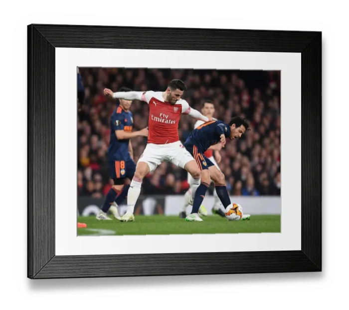 Framed Print : Arsenal vs Valencia: UEFA Europa League Semi-Final First Leg at Emirates Stadium, London, 2019 Framed Print : Arsenal vs Valencia: UEFA Europa League Semi-Final First Leg at Emirates Stadium, London, 2019