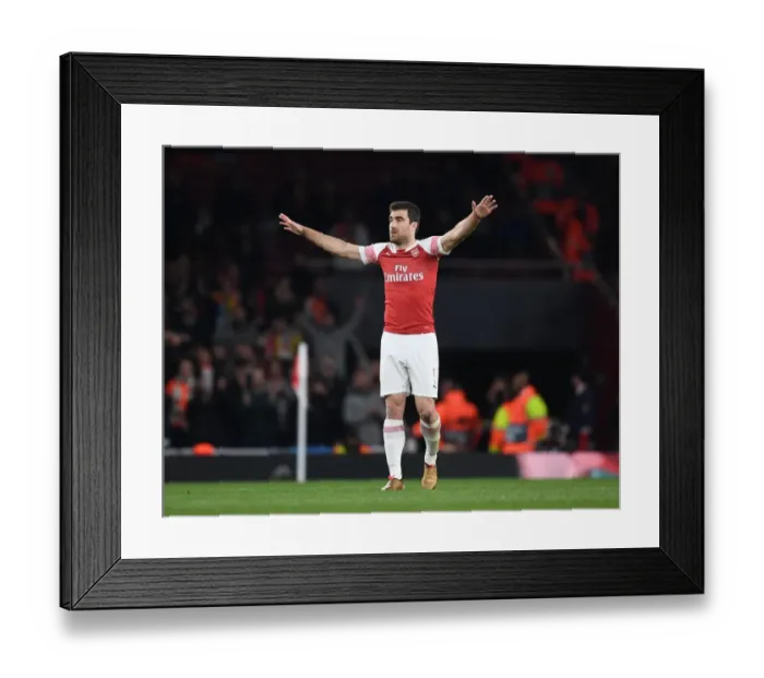 Framed Print : Arsenal vs Valencia: UEFA Europa League Semi-Final Showdown at Emirates Stadium, London, 2019