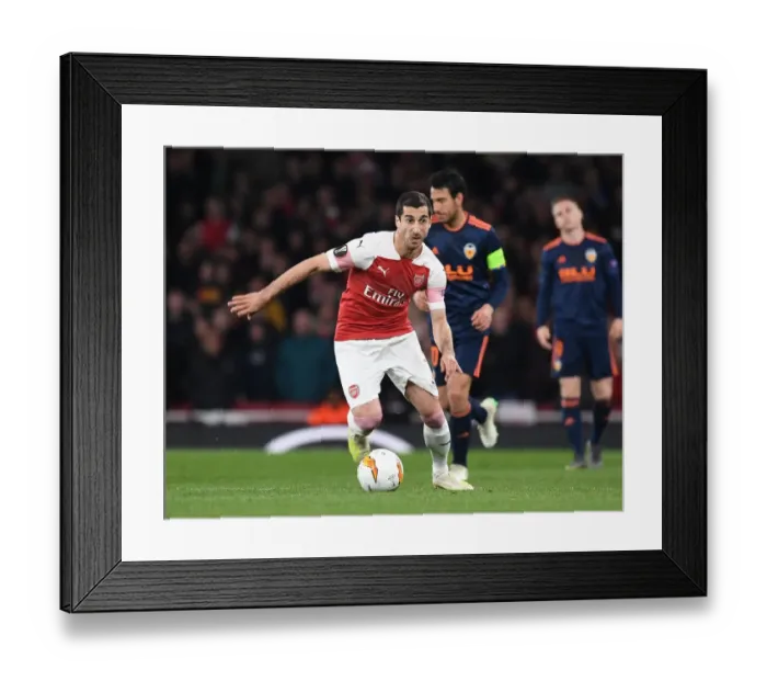 Framed Print : Arsenal's Mkhitaryan Shines in UEFA Europa League Semi-Final vs Valencia (2018-19)