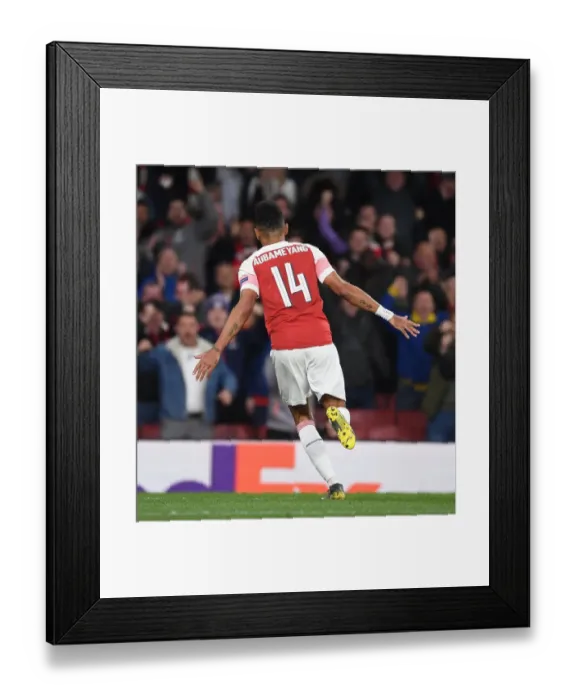 Framed Print : Arsenal vs Valencia: UEFA Europa League Semi-Final Showdown at Emirates Stadium, London, 2019