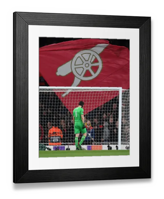 Framed Print : Arsenal's Petr Cech Focused in UEFA Europa League Semi-Final vs Valencia (2018-19) Framed Print : Arsenal's Petr Cech Focused in UEFA Europa League Semi-Final vs Valencia (2018-19)