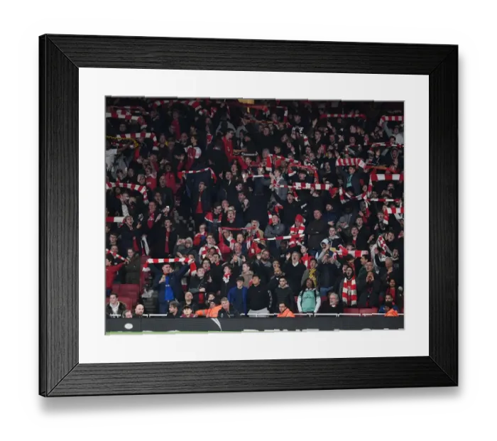 Framed Print : Arsenal Fans at the Europa League Semi-Final: Arsenal vs Valencia (2018-19) Framed Print : Arsenal Fans at the Europa League Semi-Final: Arsenal vs Valencia (2018-19)