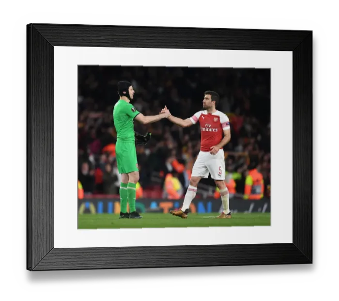 Framed Print : Arsenal vs Valencia: UEFA Europa League Semi-Final Showdown at Emirates Stadium, London, 2019 Framed Print : Arsenal vs Valencia: UEFA Europa League Semi-Final Showdown at Emirates Stadium, London, 2019
